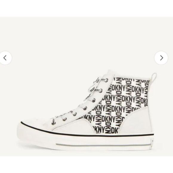 DKNY sz 7/ 7.5 / 8.5  shell toe high top canvas sneakers NWT‎ - Picture 1 of 9